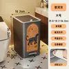 Cubo de basura doméstico de gran capacidad con tapa para baño, inodoro, sala de estar, cocina, dormitorio; cubo de basura de pedal