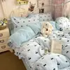 Conjunto de quatro peças de veludo bolha para leite, Classe A, amigável à pele, design tridimensional de bolhas, dupla face, quente, antiestático e resistente a bolinhas e desfiamento