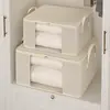 Bolsa de Almacenamiento para Edredón Rayado Visible para Uso Doméstico, Caja de Almacenamiento de Gran Capacidad para Ropa, Mudanzas, Empaque, a Prueba de Humedad y Polvo, con Tapa