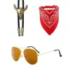 Estilo Étnico Acessórios de Cowboy Ocidental Chapéu de Cowboy Colar de Turquesa Boêmio Brincos Anel Conjunto para Vestir