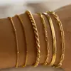 Cadena de Joyería de Mano Bohemia Simple Transfronteriza Europea y Americana para Mujer Cadena Múltiple de Traje de Gama Alta Pulsera Simple al por Mayor