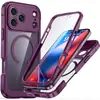 Capa Três-Provas Transfronteiriça adequada para Capa de Celular iPhone 18pm/17pm Transparente Magnética à Prova de Choque Capa Protetora