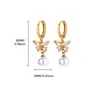 Pendientes de acero inoxidable retro con forma de estrella de mar de venta caliente transfronteriza pendientes de perla en forma de corazón pendientes lindos simples exquisitos de alta calidad moda