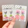 Pinzas de Oreja de Corazón de Colores con Lazo y Durazno Brillante 3D para Niñas, No Requieren Perforación, Accesorios para Orejas sin Dolor