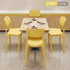 Silla de Comedor Moderna Minimalista para el Hogar con Respaldo, Engrosada para Comodidad al Sentarse Largo, Taburete de Plástico, Estilo Nórdico, Silla Popular para Mesa de Comedor Comercial