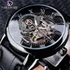 Moda Masculina Transfronteriza Forsining Retro Hueco Fondo Transparente Mecánico Manual Reloj Mecánico Provincia de Guangdong