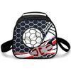 Bolsa de almuerzo DIY con estampado de fútbol para trabajadores de oficina, estudiantes de primaria y secundaria, bolsa lonchera para niños con bolsa para alimentos