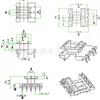 EE16 Bakelita esqueleto alta frecuencia esqueleto Zhejiang fábrica de esqueletos transformador abierto electrónico horizontal Medio Oriente Seco