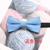 Pajarita de Color Sólido de Doble Capa para Hombre Estilo Británico Moda de Negocios Accesorios para Traje Pajarita de Boda Venta al por Mayor