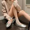 ¡Dulce fudge! Zapatos Mary Jane Planos de Boca Baja con Cabeza de Muñeca Dulce Zapatos de Piel de Vaca Zapatos de Ballet para Bebés Pequeños