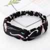 Accesorios para el Cabello Estilo Japonés y Coreano Diadema Cruzada Ancha con Estampado de Lunares Vintage Diadema de Cinta Dulce y Sencilla
