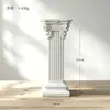 Ornamento de base de coluna romana esculpida em estilo europeu, decoração de resina para sala de estar, peça de arte fotográfica de piso, escultura personalizada