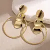 Pendientes de Borla Redonda Irregular Aguja de Plata Lujo Ligero Pendientes de Gama Alta Transfronterizos Europeos y Americanos Personalizados Exagerados Pendientes al por Mayor