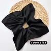 Pañuelo Cuadrado Doble Cara de Seda Personalizado del Fabricante, Lazo para el Cabello con Tela de Satén con Caída, Scrunchie Cuadrado, Lazo para el Cabello de Molino de Viento