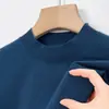 Suéter de Lã Pura Fina para Primavera e Outono, Sensação Zero, Suéter Masculino Gola Redonda Camisa Tricotada Manga Longa Camisa Base Interna Masculina