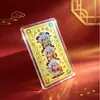 Ano do Carneiro Edição Limitada Adesivo Dourado para Celular Ouro Puro Cartão de Ouro 999 Adesivo para Geladeira 2mg Check-in Lembrança de Ano Novo Pequeno Presente