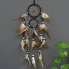Comercio exterior popular atrapasueños de múltiples anillos colgante de plumas hecho a mano atrapasueños estilo indio colgante
