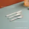 Vajilla de Paja de Trigo Traje Conveniente Cuchillo, Tenedor y Cuchara Juego de Tres Piezas Tenedor de Plástico Cuchara Palillos Simple Regalo Comercial