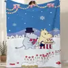 Manta de Franela Estampada Digital de Gran Venta, Manta de Oficina para Todas las Estaciones, Manta Gruesa de Dibujos Animados para Aire Acondicionado