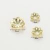 Paquete de 18k color oro reteniendo Xizang copo de nieve 6mm tapa de flor soporte de cuentas toroide diy collar tapa de cuentas soporte accesorios hechos a mano