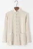 Traje Tang de Algodón y Lino Estilo Chino Traje de Manga Larga Estilo Chino Retro Holgado Ropa de la Dinastía Han Top Tai Chi Traje Zen Traje de Laico