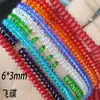 Cuentas Espaciadoras de Vidrio de Cristal con Forma de Platillo Volador para Cadena de Cuentas Joyería Accesorios Que No Se Desvanecen