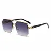Nuevas Gafas de Sol Aviador de Metal con Media Montura para Hombre 2025, Gafas de Sol Polarizadas de Gama Alta con Protección UV para Conducir