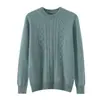 Nuevo Suéter de Lana de Negocios para Hombre Otoño e Invierno, Jersey de Cuello Redondo, Corte Holgado, Talla Grande, Suéter Grueso de Punto Cachemir