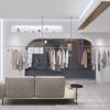 Tienda de ropa expositor de vestidos de novia estante colgante de techo perchero de acero inoxidable Pared Estante de exhibición de alambre de acero para mujer en forma de U