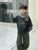 Pantalones Cargo Forrados de Felpa para Niños 2025 Invierno Nuevos Pantalones Largos Cálidos Engrosados para Niños Ropa de Otoño e Invierno de Moda