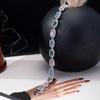 Pulseira Color Gem Bloco Feminino Design de Alto Nível Sense Nicho Neutro Hip-hop Geometria Zircônio Moda Jóias Elegantes