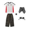 Ropa de hip-hop para niños, monos de manga corta a rayas para niñas, ropa deportiva, moda hip-hop para niños.