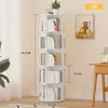 Estantería Giratoria para Libros Infantil Estante de Libros de Pie Estante para Libros Ilustrados del Hogar Estantería de Almacenamiento Multicapa Estantería de Gran Capacidad para Sala de Estar