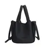 Bolso Cubo de Mano de Moda para Mujer Otoño e Invierno 2025 Nuevo Bolso de Hombro Sencillo Estilo Coreano Nicho de Gama Alta Casual Bolso para Mujer