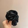 Accesorios para el cabello con flor de rosa blanca, elegante, retro, francés, elegante y suave, satén brillante, seda, pliegue, anillo para el cabello de intestino grueso.