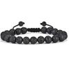 Amazon Explosions 8mm Olho de Tigre Obsidiana Pulseira Trançada Feminina Ajustável Cordão de Cera Joias Feitas à Mão Atacado