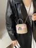 Bolso de hombro de moda para otoño 2026, bolso cruzado versátil con cadena y estampado de leopardo, bolso de mano para mujer, mini clutch