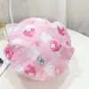 Touca de banho fofa de dupla camada kulomi touca de lavagem à prova d'água touca de banho para adulto touca de banho cozinha anti-fumaça óleo chapéu de cuidado