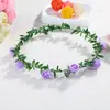 Menina da Floresta Guirlanda de Flores Faixa de Cabelo Acessórios de Cabelo Noiva Guirlanda de Rosas Crianças Princesa Atrações Turísticas Costeiras Fabricante Mais Vendido