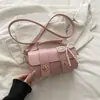 Bolsas Tendência deste Ano para Mulheres Primavera/Verão 2026 Nova Moda Versátil Bolsa Cilindro de Ombro Bolsa Transversal de Nicho para Mulheres