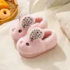 Pantuflas de algodón para niños para otoño e invierno, pantuflas de dibujos animados antideslizantes para interiores para niños y niñas, pantuflas de algodón para bebé