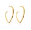 Brincos Aogu Cobre Ouro 14K Coração de Pêssego, Agulhas de Prata 925, Brincos de Luxo Acessível Estilo Retrô High-End, Novos Produtos Transfronteiriços