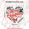 Pegatinas Electroestáticas para Ventana con Texto 3D de Feliz Navidad para Dormitorio, Sala de Estar, Balcón Decoración de Atmósfera Navideña