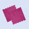 Fabricante: Servilletas de Color Sólido Teñidas con Encaje y Bordes Ondulados de Colores para Fiestas de Cóctel, Amazon Transfronterizo
