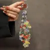 Estilo Verano Fresco Colorido Cristal Cadena para Teléfono Móvil Moda Flor Borla Correa para Teléfono Móvil Corta para Muñeca Cadena Colgante de Mano