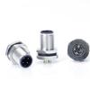 Conector Aviation M12 Impermeável 4 Pinos Tipo Aberto 12 Conectores Macho e Fêmea Base de Flange Redonda Metal Sensor