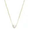 Collar de Corazón de Nácar Estilo Dulce y Fresco para Mujer, Collar Sencillo de Nicho de Alta Gama, Femenino Elegante, Cadena Versátil y Suave para la Clavícula para Mujer