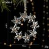 Adornos navideños, árbol de Navidad, lentejuelas, purpurina, acrílico transparente, copo de nieve, campana colgante, diseño festivo DIY