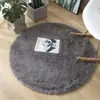 Alfombra de color lana de seda pelo largo alfombrilla redonda para suelo cojín para silla colgante alfombrilla de yoga alfombra para dormitorio junto a la cama alfombrilla para pies de vestidor
