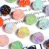 Nuevo Bolas de Lana de Color Sólido Mapei Chapado en UV Hortensia Cuentas Acrílicas Cadena para Celular DIY Material para Joyería Accesorios